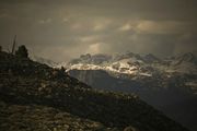 Lit Peaks From Shoulder Of Fremont Ridge. Photo by Dave Bell.