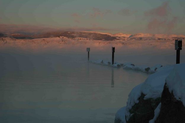 Backlit Jetty On Fremont Lake. Photo by Dave Bell.