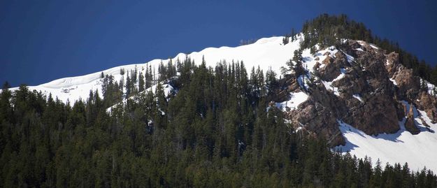 Winter Cornices In June. Photo by Dave Bell.