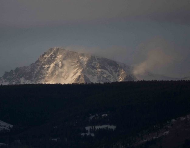 Snow Plumes On Mt. Jackson. Photo by Dave Bell.