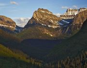 Reynolds Mountain-Logan Pass On Left. Photo by Dave Bell.