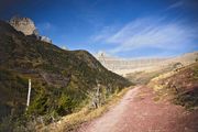 Grinnell Argillite Means Red Trails. Photo by Dave Bell.