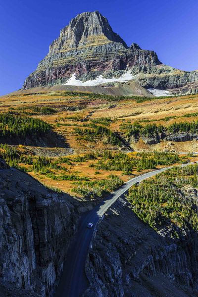 Going To The Sun Highway At Oberlin Falls Loop. Photo by Dave Bell.