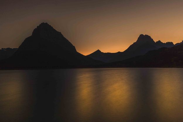 Swiftcurrent Sunset Reflections. Photo by Dave Bell.