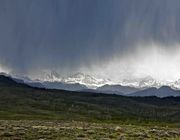 Rain Obscured Peaks. Photo by Dave Bell.