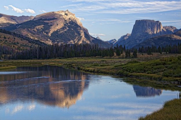 White Rock And Squaretop Reflections. Photo by Dave Bell.