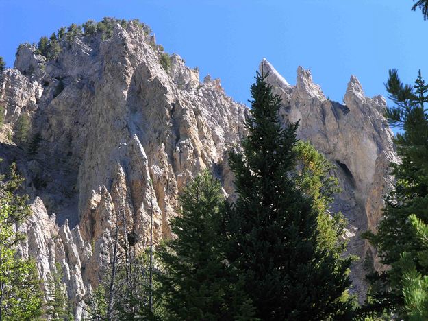 Jagged Rock Pinnacles Line The Canyon Walls. Photo by Dave Bell.