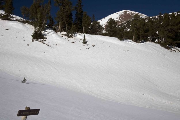 Lonely Wyoming Range Trail Sign. Photo by Dave Bell.