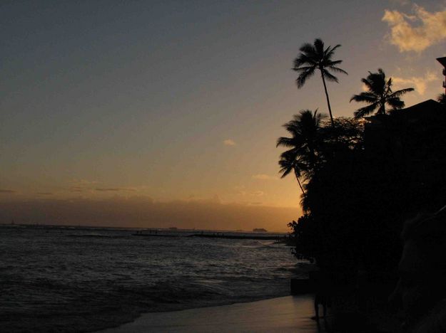 Sunset On Waikiki. Photo by Dave Bell.