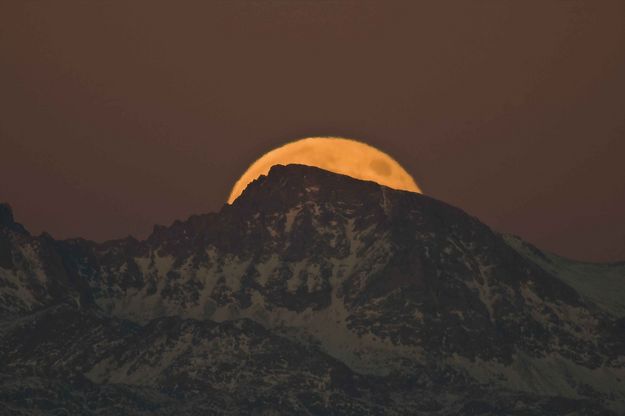 Moon Just Up Behind Jackson Peak. Photo by Dave Bell.