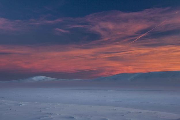 Alpenglow Over The Boroff Hayfield. Photo by Dave Bell.