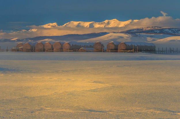 Twilight On The Pape Stackyard. Photo by Dave Bell.