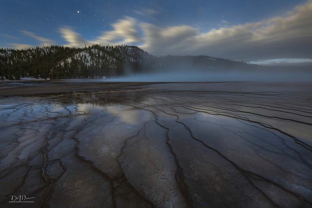 Nighttime At Grand Prismatic. Photo by Dave Bell.