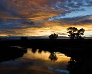 Sunrise At Ritchey-Vible Fishing Access--East Fork River. Photo by Dave Bell.