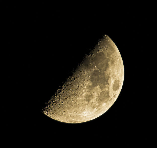 First Quarter, October Moon. Photo by Dave Bell.
