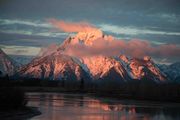 Mt. Moran Light Up. Photo by Dave Bell.