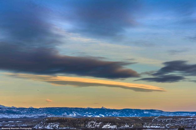 A Lone Lit Lenticular. Photo by Dave Bell.