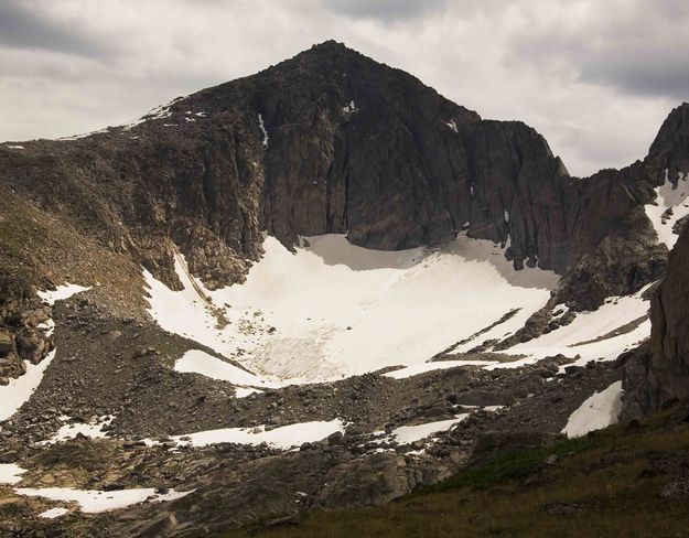 Washakie Glacier Below Unnamed 12,335' Peak. Photo by Dave Bell.