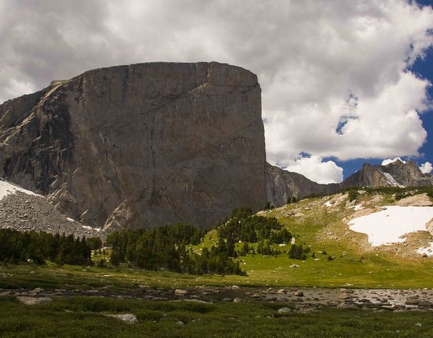 Dominating Mt. Hooker Face. Photo by Dave Bell.