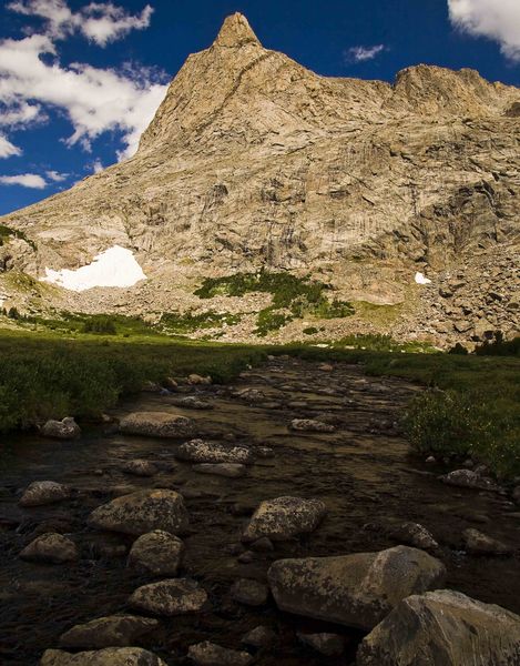 Musembeah Peak Above Baptiste Creek. Photo by Dave Bell.