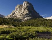 Payson Peak At South Fork Of Little Wind River Crossing. Photo by Dave Bell.