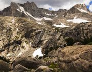 Rocky Crags Above Baptiste Lake. Photo by Dave Bell.