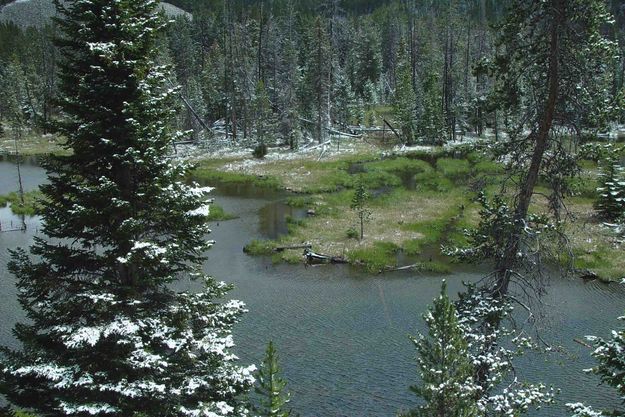 Canyon Ponds In Snow. Photo by Dave Bell.