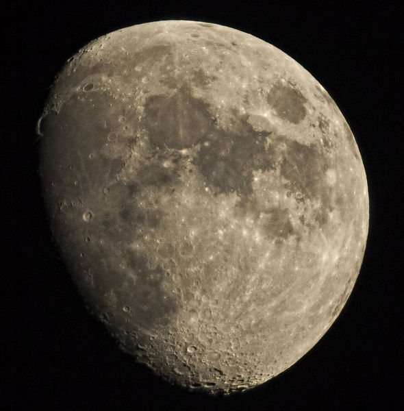 December Waxing Gibbous. Photo by Dave Bell.