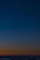 Venus And The Moon. Photo by Dave Bell.