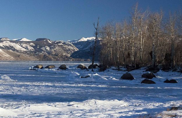 Frozen Sandy Beach. Photo by Dave Bell.