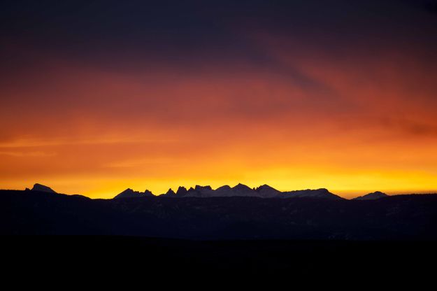 Fire Over The Cirque Of The Towers. Photo by Dave Bell.