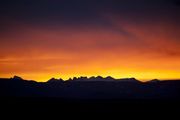 Fire Over The Cirque Of The Towers. Photo by Dave Bell.