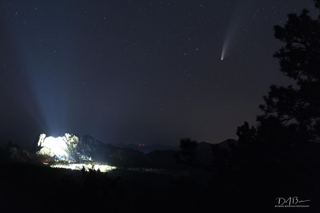 Neowise And Rushmore. Photo by Dave Bell.