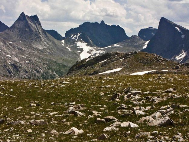 Mount St. Michel (Nylon), Bonneville and Pronghorn From Photo Pass. Photo by Dave Bell.