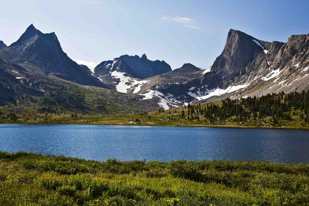 Middle Fork Lake with Nylon, Bonneville and Pronghorn . Photo by Dave Bell.