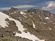 Pipe Organ (L) and Halls Mountain From Photo Pass. Photo by Dave Bell.