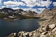 Bewmark Lake From Kagevah Pass With Photo Pass and The Cleft Peaks. Photo by Dave Bell.