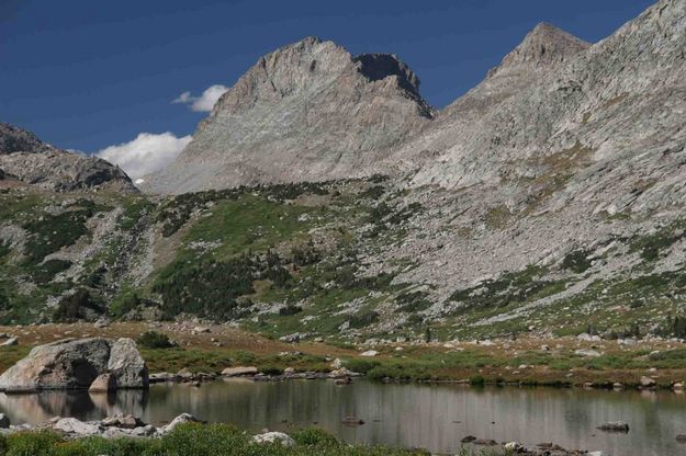 North and South Cleft Peaks. Photo by Dave Bell.