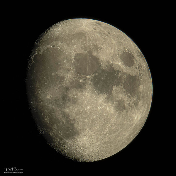 Waxing Moon At 87%. Photo by Dave Bell.