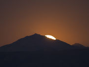 Moonrise Over Mt. Geike. Photo by Dave Bell.