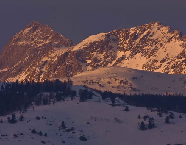 Lit Peaks. Photo by Dave Bell.