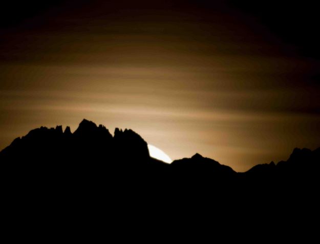Just A Sliver Over Mt. Bonneville. Photo by Dave Bell.