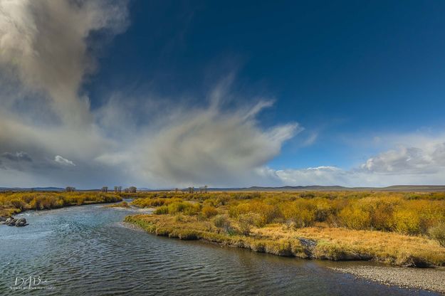 Green River And Storm Clouds Over The Wyoming Range. Photo by Dave Bell.