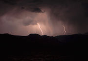 Eight Bolts Over Northern Wind River Range. Photo by Dave Bell.