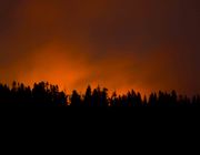 Fire Coming Over Ridgeline. Photo by Dave Bell.