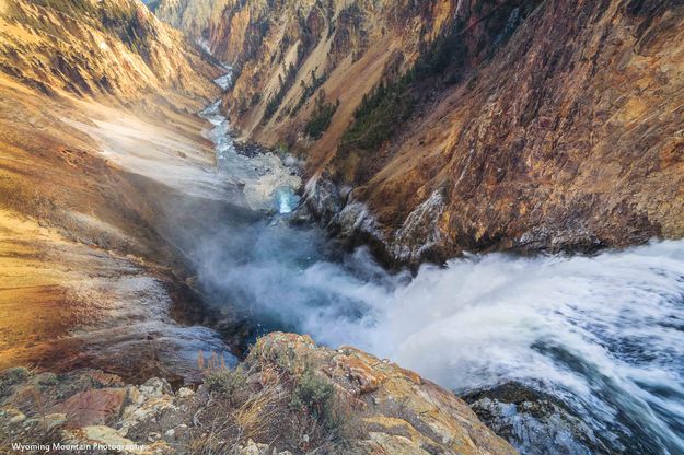 Brink Of The Lower Falls--Vertigo. Photo by Dave Bell.