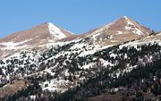 Wyoming Peak-Left Summit (from the west). Photo by Dave Bell.