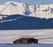 Old Ranchers Cabin Below Triple Peak. Photo by Dave Bell.