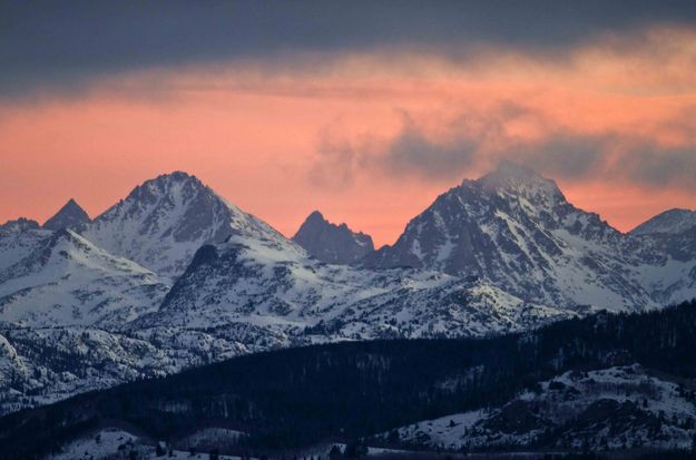 Morning Alpenglow Silhouette. Photo by Dave Bell.