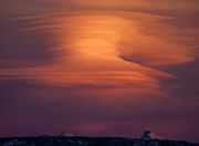 Lenticulars Over Temple Peak. Photo by Dave Bell.